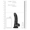 Real Rock Ultra Skin Gode Balls Curved RealRock 12.5 x 3.6cm Noir